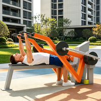 Équipement de fitness professionnel pour l'extérieur, banc de musculation, plaque de poids de 5 kg, structure en acier robuste