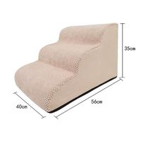 Escalier pour animaux de compagnie moderne et écologique en mousse à mémoire de forme, lit incliné pour petits chiens âgés, échelle amovible, tissu lavable, type canapé, essentiel