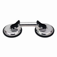 ZEBRA TOOLS BM-061 Ventosa manual de vacío de 123 mm de diámetro, de alta resistencia, con mango de metal, aluminio y caucho natural, para