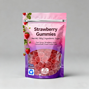 מפעל oem resealable ziplock מודפס מותאם אישית אריזה לעמוד pouches לטיפול חינם מזון שקית 3.5 מיילר - Product Image 5