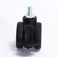 Roulettes lisses en TPE de 2/2,5 pouces avec tige M8*15 M10*15 M10*20 noires pour support de perfusion, support mobile et éclairage