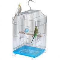 Cage à oiseaux en métal légère, pliable, suspendue, avec plateau amovible |   Sac de transport facile et hygiénique pour perruches, agapornis et pinsons