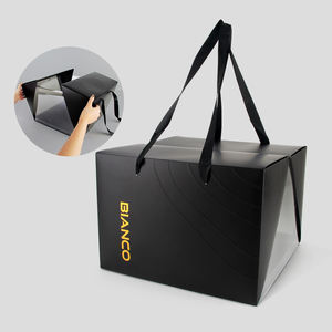 Caja Elegante de Lujo para Pasteles y Repostería con <span class=keywords><strong>Centro</strong></span> de Plástico Transparente y Tapa Abatible con Base Adjunta, Apertura Doble - Product Image 3