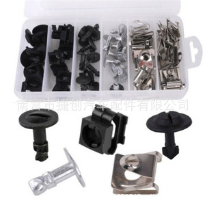 Jiechuang 60 piezas de clips universales para protección de motor para Volkswagen Audi, clavos y soportes de aluminio HE25 - Product Image 1