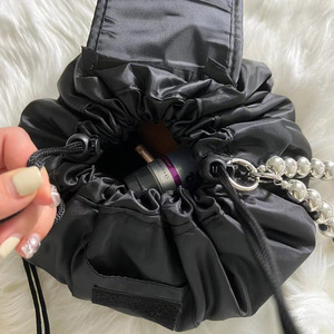 Women <b>Drawstring</b> Cosmetic <b>Bag</b> Organizer Travel Toiletry Storage Shoulder <b>MakeUp</b> Large Capacity Beauty Case Waterproof - Product Image 5