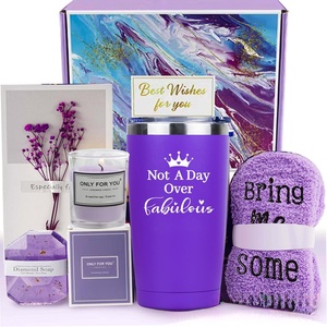 <strong>Lavender</strong> Relaxation Spa <strong>Gift</strong> Basket Set Promotional <strong>Gift</strong> Set for Wedding Guests Bath Salt Purple Theme Favors <strong>Gift</strong> - Product Image 1