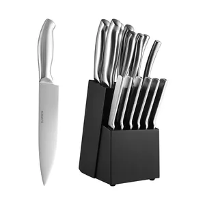 Garwin 13pcs High Quality Stainless Steel Cutlery New Kitchen Knife Set With Hollow Handle Including Chef Steak Knife Cutting