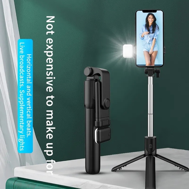 Telescopic Phone Tripod Universal R1S Telescopic Selfie Stick With Wireless Bluetooth Remote Control