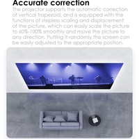 Proyector LED Inteligente Mijia 2 Pro con IA, Android, 1080p, 4K, 1300 ANSI Lúmenes, HDR, Portátil, con Ajuste Keystone Horizontal