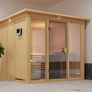 Sala de sauna de vapor de diseño moderno interior personalizada de lujo Función de vapor húmedo con <span class=keywords><strong>madera</strong></span> maciza de <span class=keywords><strong>cedro</strong></span> rojo El mejor precio <span class=keywords><strong>en</strong></span> América - Product Image 2
