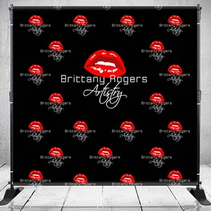 Custom Straight Foldable Trade Show Exhibition Step And Repeat Backdrop Banner Stand