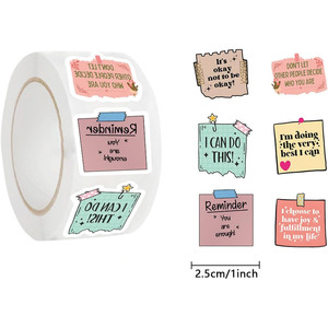 <span class=keywords><strong>Etichette</strong></span> <span class=keywords><strong>Adesive</strong></span> Incentivanti all'Ingrosso, Rotolo di Adesivi con Frasi Motivazionali e Citazioni di Incoraggiamento per Bambini - Product Image 1