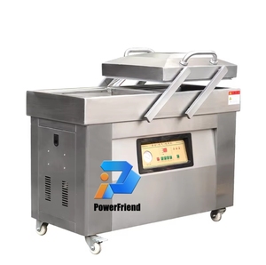 Machine à emballer <span class=keywords><strong>sous</strong></span> vide semi-automatique Powerfriend industrielle, grande, horizontale, à double <span class=keywords><strong>cloche</strong></span>, pour champignons, nouilles, cailles - Product Image 3