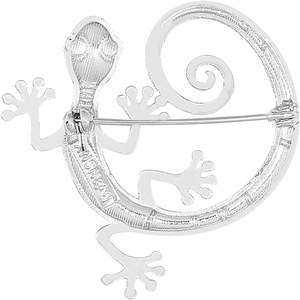 Dễ Thương 6 màu sắc dễ thương hoa men Tắc Kè Thằn Lằn Trâm pin bò sát động vật Bộ sưu tập đồ trang sức quà tặng - Product Image 2