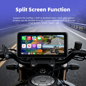 Pantalla de Navegación para Motocicleta de 6.25 Pulgadas con BT, DVR, Carplay, BSD, Pantalla Dividida Extraíble, Inalámbrica, TPM, CarPlay, Android, GPS - Product Image 1