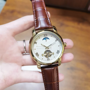 Montre mécanique pour homme haut de gamme, originale et très vendue, en acier inoxydable de haute qualité, avec verre saphir, élégante et simple, à aiguilles - Product Image 2
