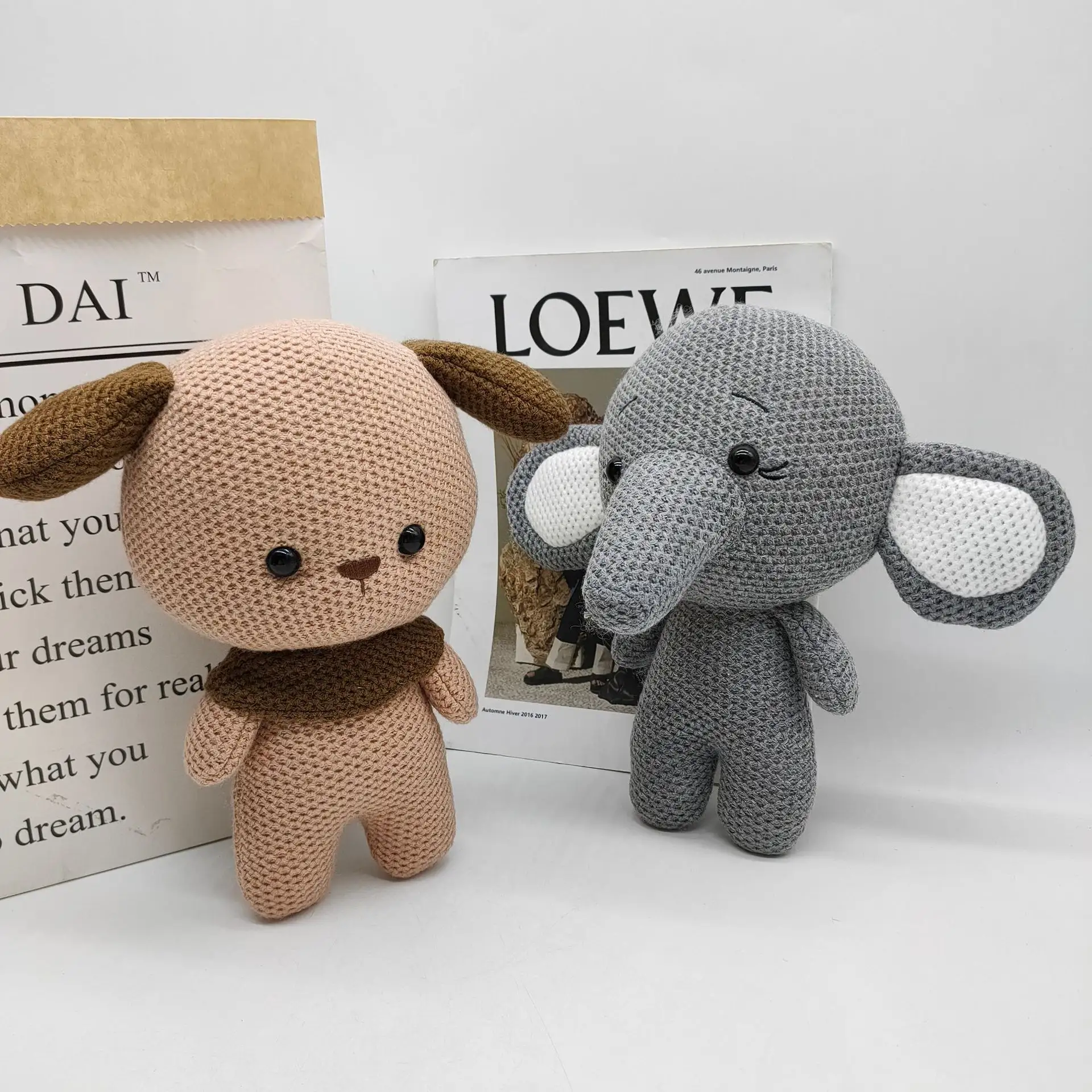 Tamanho grande Crochet Amigurumi Elefante Crochet Animal Stuffed Elefante Brinquedos para Handmade Malha Elefante Baby Shower Presentes