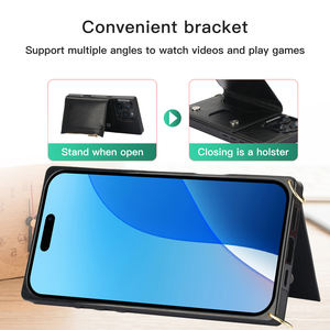 Funda de Teléfono Móvil con Correa de Cadena, Tipo Cartera, de Cuero, Resistente a Impactos, para iPhone, Samsung y <span class=keywords><strong>Google</strong></span>, Venta al Por Mayor - Product Image 3