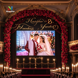หน้าจอแสดงผล LED แบบเต็มจอ P2.6 P3.91 P2.976<span class=keywords><strong>สี</strong></span>ของ Novastar สำหรับ<span class=keywords><strong>พื้น</strong></span><span class=keywords><strong>หลัง</strong></span>งานแต่งงานในร่ม - Product Image 4