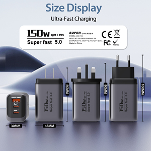 High Quality Type c Cable Fast Charger with <b>Adapter</b> and Uk Eu Us <b>Plug</b> 150w <b>Usb</b> c Power <b>Adapter</b> for Charger iphone - Product Image 4
