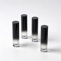 Conteneur de gloss à lèvres de luxe à dégradé de couleur avec logo personnalisé, 6 ml, tube de gloss à lèvres vide avec applicateur à pinceau, emballage cosmétique pour gloss à lèvres