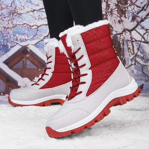 Chaussures d'hiver imperméables pour femmes, rembourrées en coton, résistantes au froid, antidérapantes, chaudes, fourrées, bottes de neige pour femmes - Product Image 5