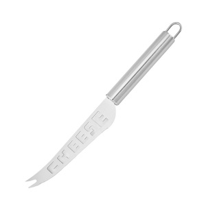 Coltello per Formaggio in Acciaio Inossidabile <span class=keywords><strong>con</strong></span> Manico Traforato a Forma di Lettera 'CHEESE' e Punta Seghettata, Utensile da Cucina - Product Image 1