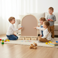 Tableau magnétique Art Déco UCI avec tiroir, design en bois écologique pour la maison, tableau d'écriture et de dessin portable, cadeau d'anniversaire