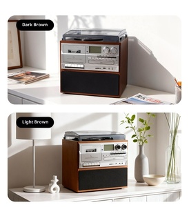Lecteur <span class=keywords><strong>de</strong></span> disques vinyles rétro tout-en-un, lecteur <span class=keywords><strong>de</strong></span> cassettes, lecteur <span class=keywords><strong>de</strong></span> CD, sans fil, pour haut-parleur <span class=keywords><strong>de</strong></span> carte, multifonction, décoration, cadeau - Product Image 6