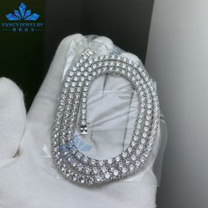 Cadenas de Diamantes de Alta Gama Estilo Iced Out para Hombre y Mujer, Joyería con Diamantes Creados en Laboratorio IGI de 2mm 3mm 4mm 5mm, Collar de Tenis de Oro Macizo de 10K y 14K - Product Image 6