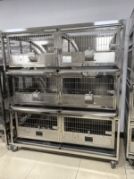 Cage pour animaux de laboratoire Cage pour élevage de lapins en acier inoxydable sec