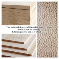 Panneau mural en bois massif moderne en placage de chêne fumé naturel, panneau acoustique rainuré en bois