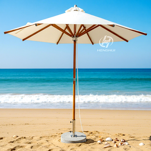 Ombrellone da Spiaggia Sunshine Sun, Ombrello Parasole per Arredamento Esterno, Moderno Ombrellone Promozionale Grande con Protezione UV - Product Image 4