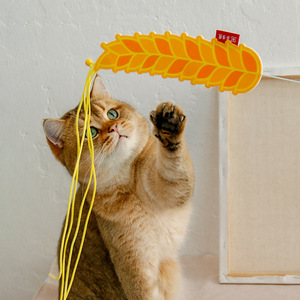 Varita interactiva original para gatos, nuevo producto primavera/verano, diseño de espiga de trigo, borla, cebolleta y campana, la más vendida. - Product Image 4