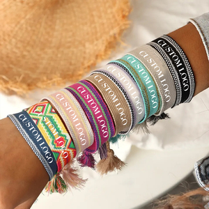 Pulsera <span class=keywords><strong>de</strong></span> Borla con Letras Tejidas a Mano, Bordado <span class=keywords><strong>de</strong></span> <span class=keywords><strong>Amor</strong></span>, Pulseras <span class=keywords><strong>de</strong></span> <span class=keywords><strong>Amistad</strong></span> Ajustables <span class=keywords><strong>de</strong></span> Moda para Mujeres y Hombres, Joyería - Product Image 2