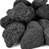 Bloc de roche volcanique de basalte noir et rouge naturel 100 % naturel pour l'amélioration des sols, l'aquaculture, l'aménagement paysager, le barbecue et comme diffuseur