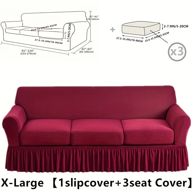 Rojo X-Large 1 funda + 3 funda de asiento