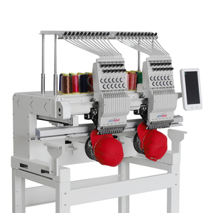 Máy tính hai đầu thêu máy tự động phẳng cap hat thêu máy - Product Image 1