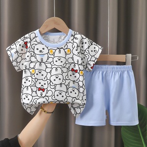 Michley vestiti di cotone per bambini a maniche corte set estate nuovo stile per ragazzi ragazze vestiti per bambini bambini <span class=keywords><strong>abbigliamento</strong></span> unisex - Product Image 6