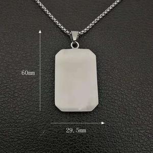 Hip Hop Punk Iced Out CZ tarjeta impermeable de acero inoxidable joyería de moda colgante collares chapados en oro para hombres al por mayor - Product Image 5