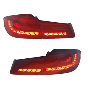 Feux arrière OLED à effet écailles <span class=keywords><strong>de</strong></span> dragon rouge fumé pour BMW Série 5 G30 G38 2018-2020, entièrement LED, Plug & Play, sans avertissement sonore - Product Image 1