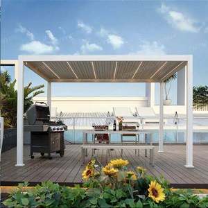 Pergo-Eco DIY impermeable toldo bioclimático cubierta impermeable Louvre techo persiana Gazebo exterior pérgola de aluminio - Product Image 2