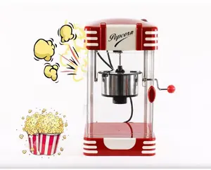 Professional Easy Making Retro Popper Machine Caramel Popcorn Maker with On/Off and Light Switch