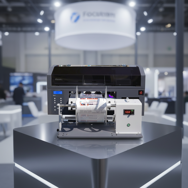 New Focus VESA-830A UV Inkjet Label Printer I3200 Print Head | Automatic Roll-to-Roll CMYK BOPP/PP/PET Films 40 Ppm 1 Year