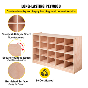 Armadio in Legno <span class=keywords><strong>Montessori</strong></span> per Asilo Nido Scuola Materna Aula Prescolare Centro di Apprendimento Precoce Organizzatore di Mobili - Product Image 2