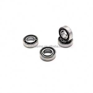 Rodamiento de Precisión de Una Hilera de 3/16 Pulgadas, Lubricado con Grasa P0/P6, Rodamiento en Miniatura R156ZZ R166ZZ, Tamaño 3/16"x5/16"x1/8", Cromado - Product Image 1