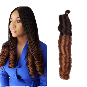 Bán Buôn 24Inch Pháp Xoăn Bện Tóc Kết Cấu Mịn Kết Cấu Crochet Tổng Hợp Tóc Dệt Cho Phi Bím Tóc 150G - Product Image 1