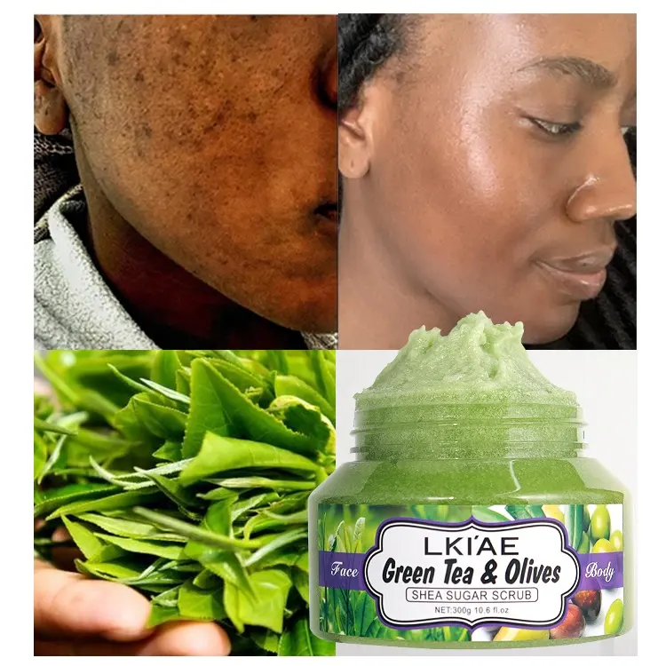 Private Label 100% Natural Body Scrub Exfoliating Anti Aging Shea Fruit Organic Sugar Face Body Scrub