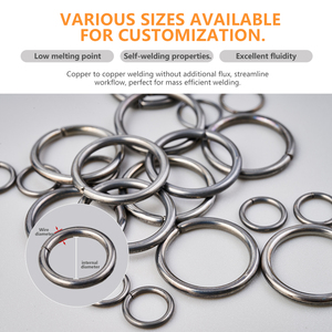 Anillos de Soldadura de Aleación de Cobre, Fósforo y Estaño CuPSn7 BCuP-9 BCu86PSn CuP7Sn para HVAC y Accesorios de Tuberías, Autofusibles - Product Image 2
