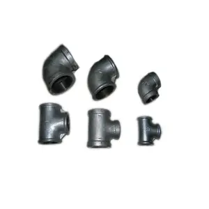 ASTM DIN Standard Custom Made Malleable Iron Pipe Fittings Precision Casting Elbow Tee Joint